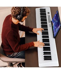 88 Key Folding Piano Keyboard with Wireless Midi Dual Speakers 1000 Timbres