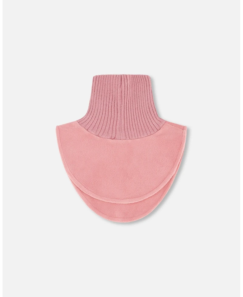 Deux par Girl Polar Fleece and Knit Neckwarmer Dusty Pink - Toddler|Child