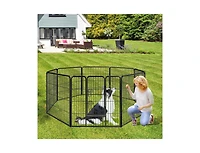 8-Panel 32 Inch Height Pet Fence for Indoor and Outdoor Use