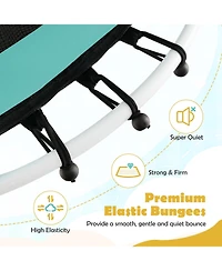 Mini Trampoline with Enclosure and Heavy-Duty Metal Frame
