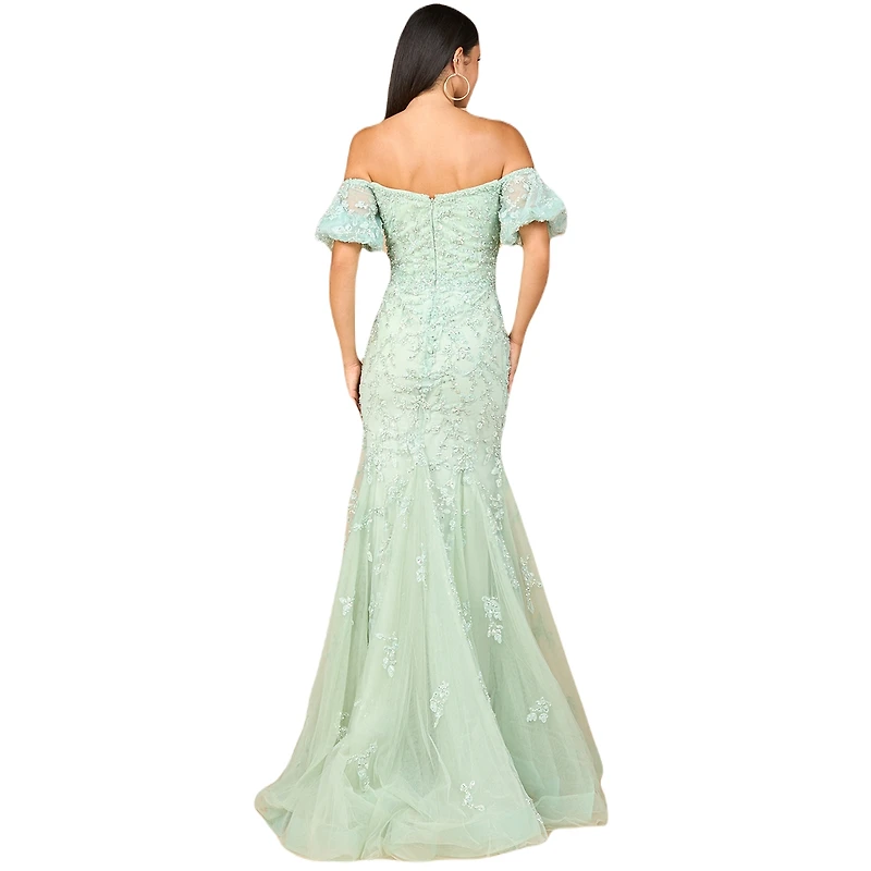 Lara Lace, Off Shoulder Mermaid Gown
