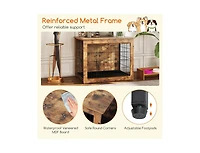 Dog Crate Furniture with Cushion and Double Doors for Small/Medium Dogs