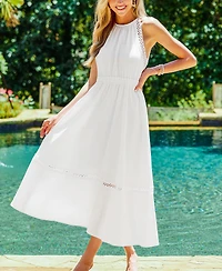 Cupshe Women's Elegant Lace Midi Beach Dress