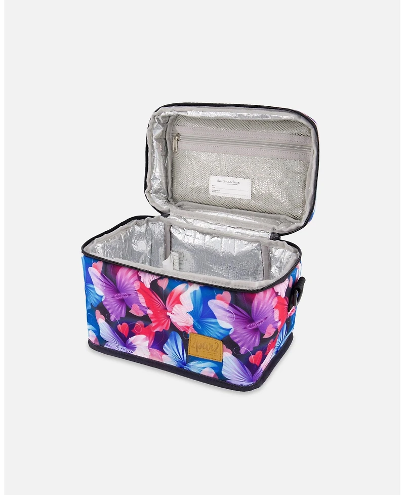 Deux par Deux Girl Lunch Box Black Butterfly Print - Toddler|Child