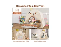 Kids Play Tent Bed Tent with String Lights Extra Large Playhouse Tent