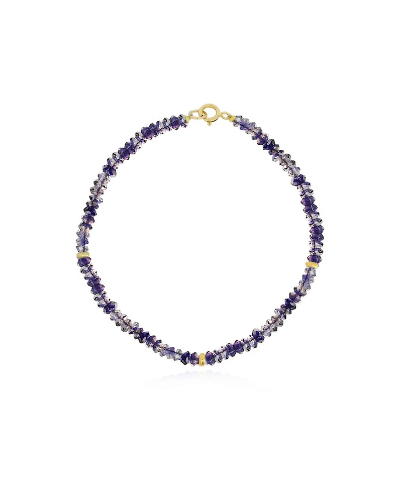 The Lovery Iolite Bead Bracelet 14K Gold