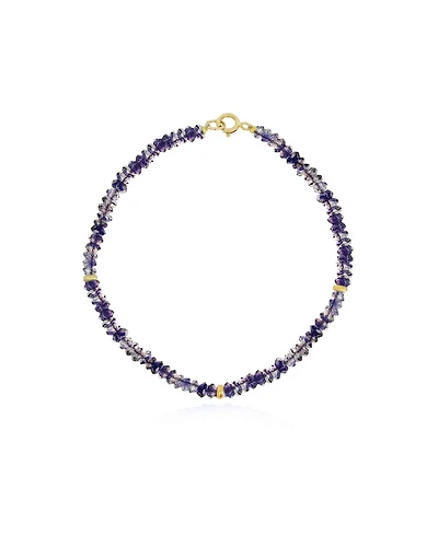 The Lovery Iolite Bead Bracelet 14K Gold