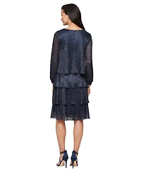 Sl Fashions Women's Short V-Neck Bodre Dress