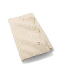 Lauren Ralph Lauren Jamie Cable-Knit Throw, 50" x 60"