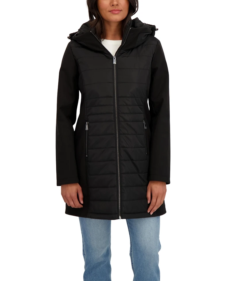 Sebby Collection Women's 3/4 Mix Media Softshell