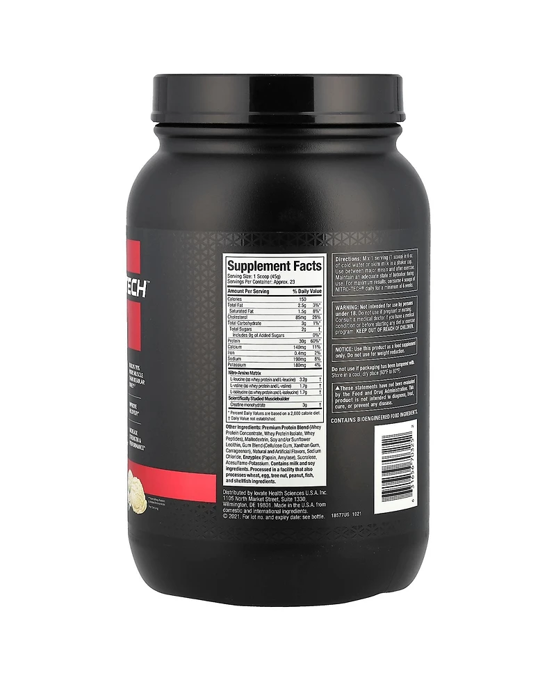 MuscleTech Nitro-Tech Whey Protein Vanilla Cream