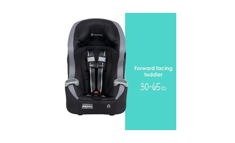 Baby Trend Trooper Slim 3-in-1 Convertible Car Seat with Side Impact Protection