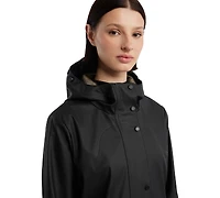 Hunter Women's Hooded Rubberized Waterproof Rain Coat