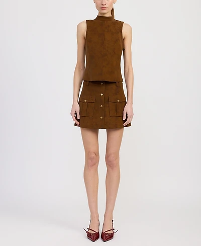 En Saison Women's Eloise Turtleneck Sleeveless Top