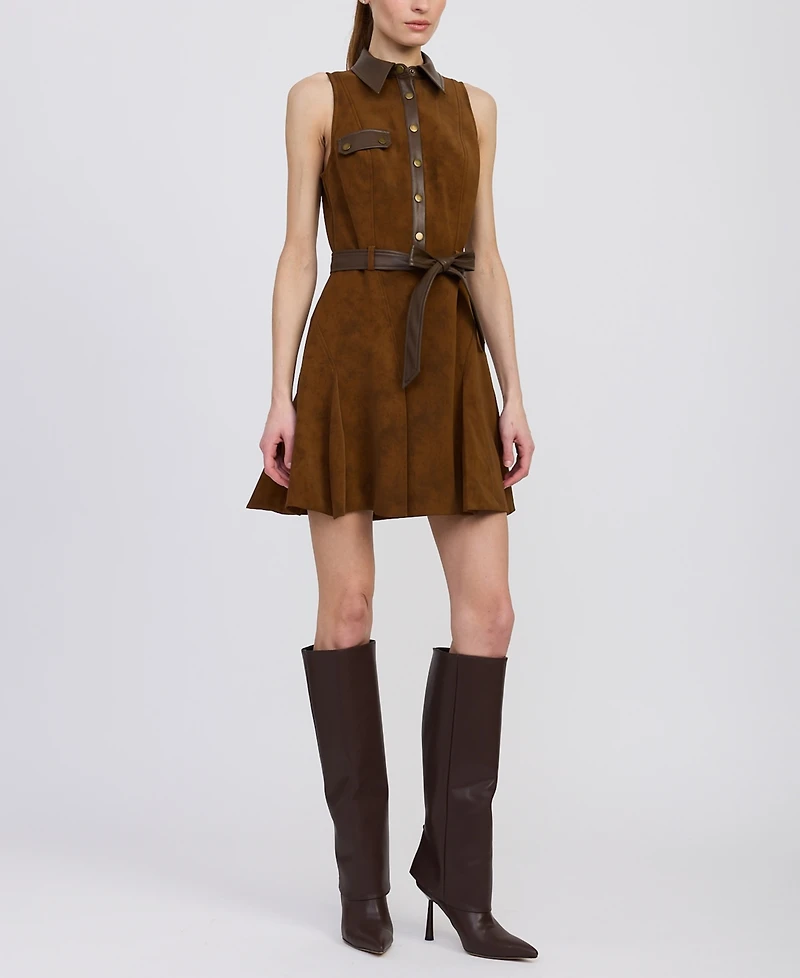 En Saison Women's Eloise Sleeveless A-Line Mini Dress