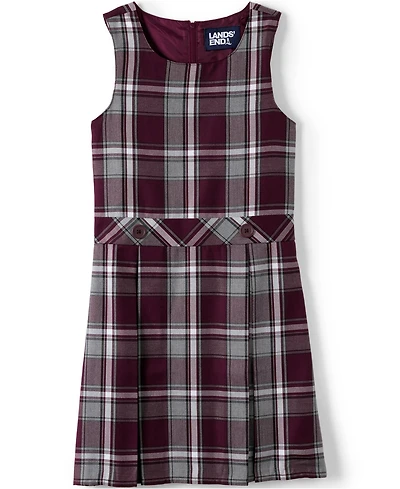 Lands' End Big Girls Top of Knee Plaid Jumper
