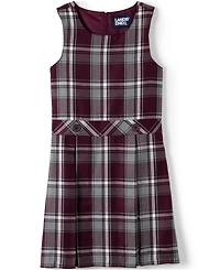 Lands' End Big Girls Top of Knee Plaid Jumper