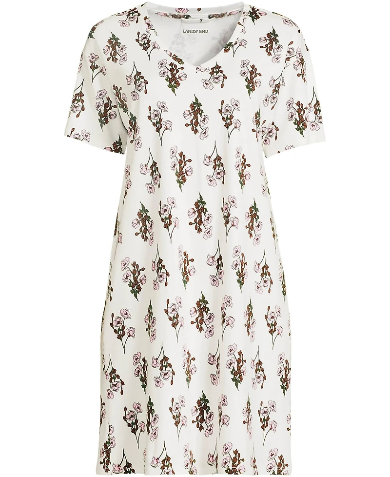 Lands' End Women's Interlock Above the Knee Nightgown