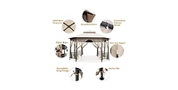 10 x 12 Octagonal Patio Gazebo with Mosquito Net
