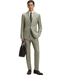 Boss by Hugo Boss Men's Patterned Stretch Slim-Fit Pants