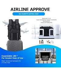 Vacuum Backpack Travel Vacuum Seal Compression Travel 60L Expandable Vacpack with Pump Ideal for Traveling Business Laptop (Portable Electric Air Pump