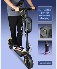 Urbanmax Scooter Storage Bag with Usb Port, Waterproof Handlebar Bag for Ebike, Escooter