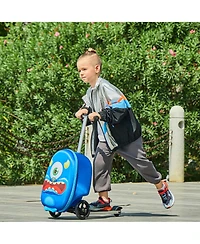 GoPowerBike GoVoyage 3-Wheel Kids Luggage Scooter with Light-Up Wheels