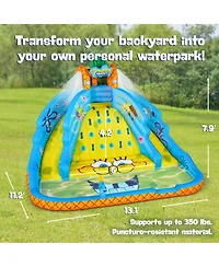 Sunny & Fun SpongeBob Ultra Climber Inflatable Water Slide with Climbing Wall, Two Slides & More