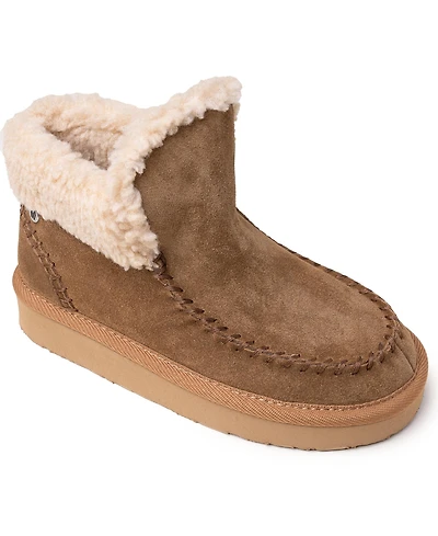 Minnetonka Women's Chandra Suede Berber Lined Ankle Boots