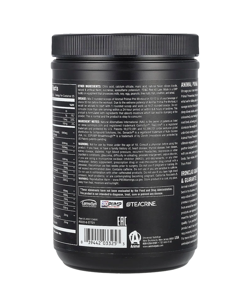 Animal Primal Preworkout Powder Strawberry Watermelon