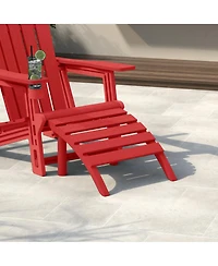 Outdoor Patio Hdpe Adirondack Ottoman Footrest