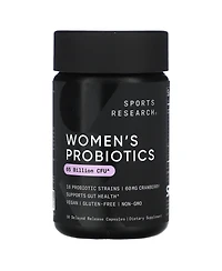 Sports Research Women's Probiotics Cranberry 65 Billion Cfu