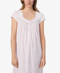 Eileen West Women's Cap Sleeve Long Nightgown