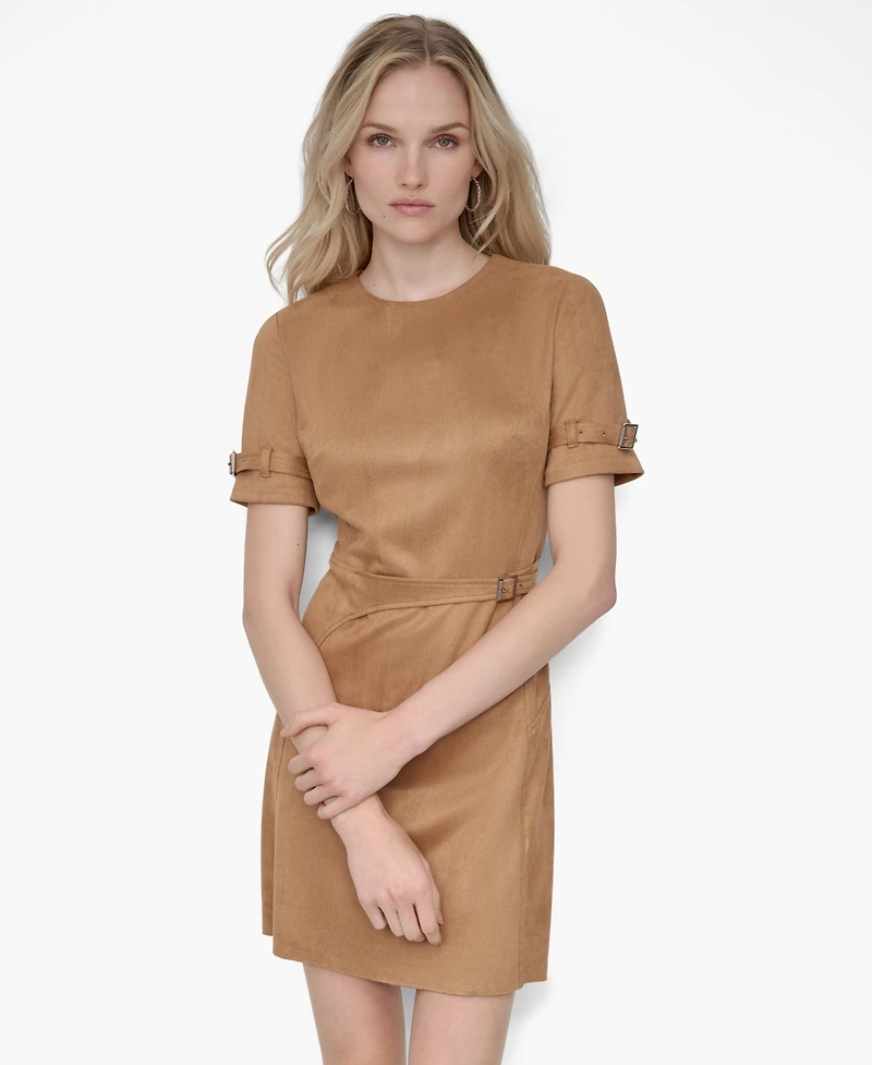 Dkny Women's Short Sleeve Crew Neck Sheath Dress