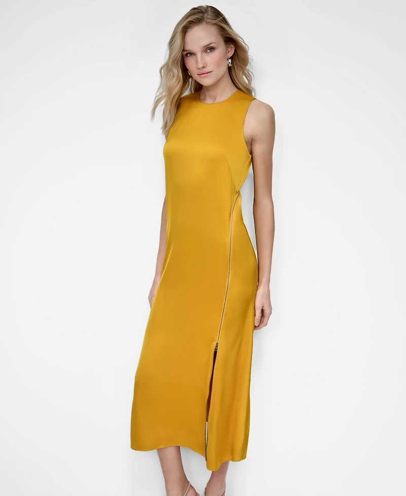 Dkny Women's Sleeveless Crew Neck Fit & Flare Dress