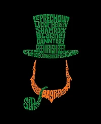 La Pop Art Plus Leprechaun Word V-Neck T-Shirt