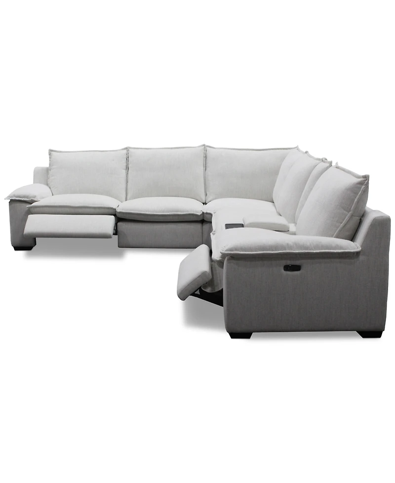 Borsi -Pc. Sectional with Power Recliners & 1 Console