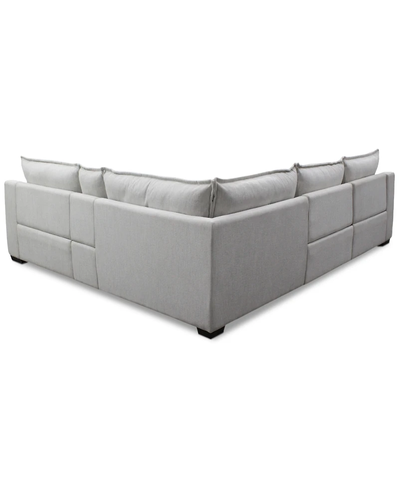 Borsi 5-Pc. Sectional with Power Recliners & 1 Console