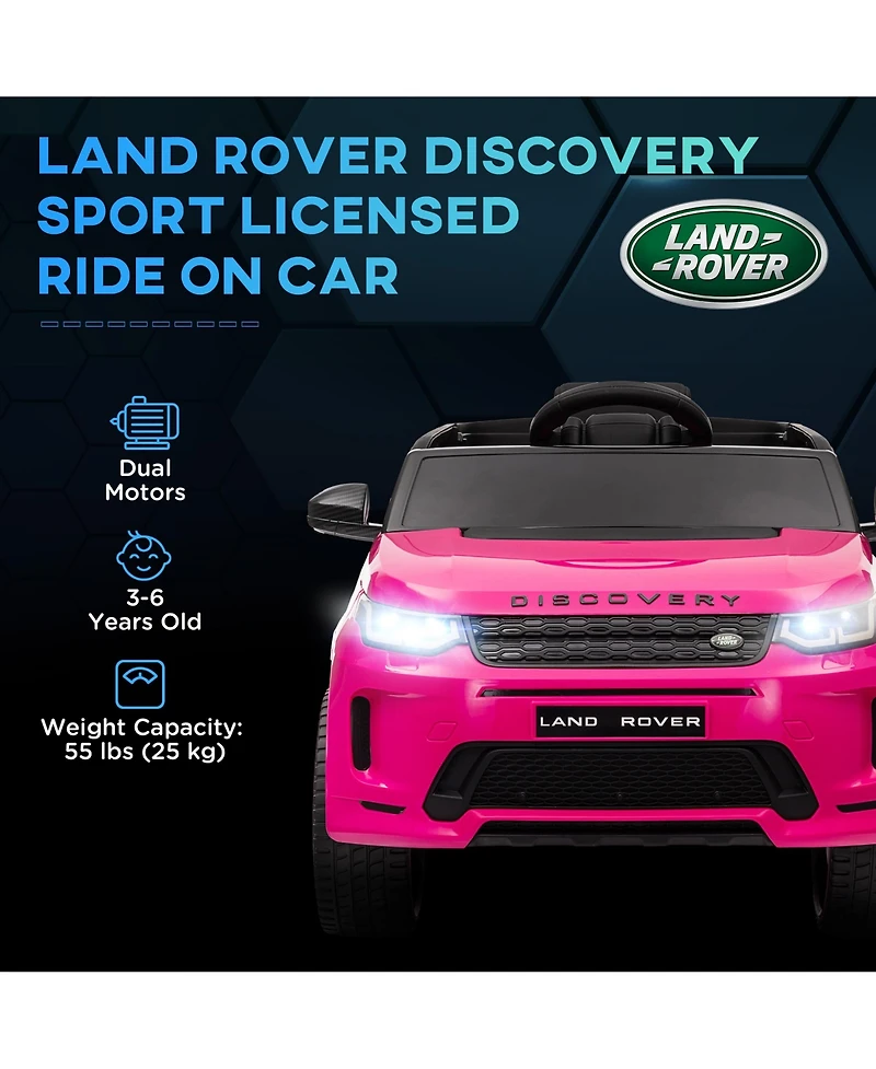 Qaba Land Rover Licensed 12V Kids Ride on Car w/ Soft Start,