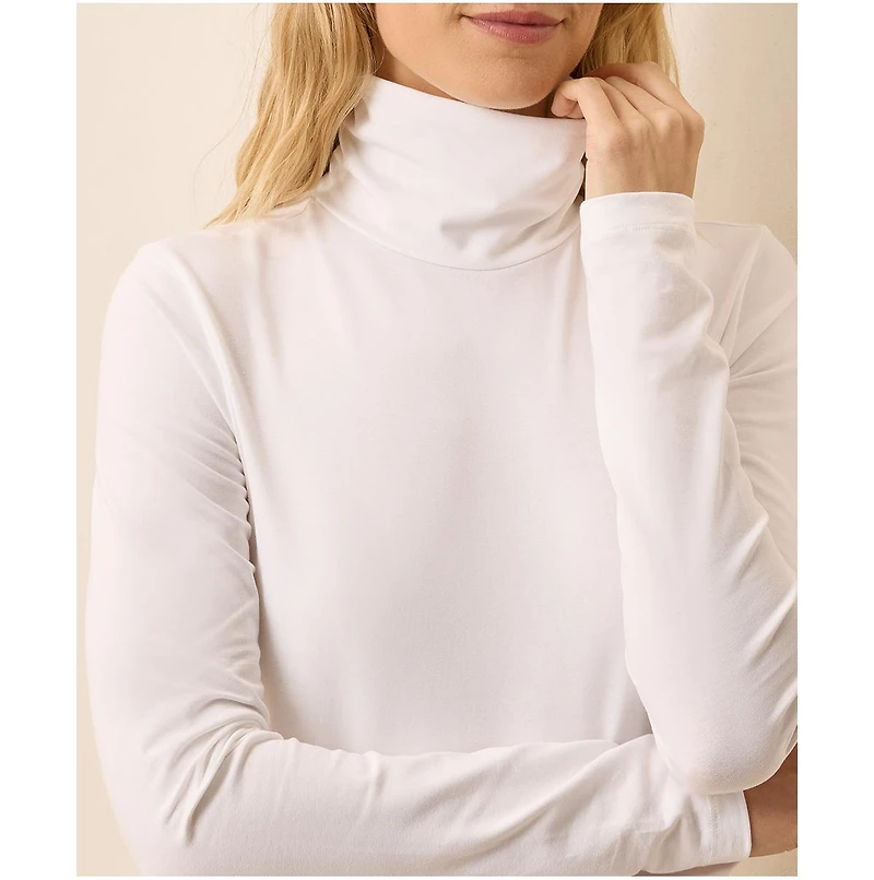 Pact Women's Luxe Stretch Jersey Slim Turtleneck