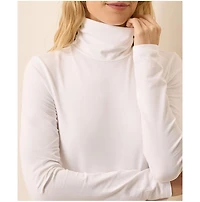 Pact Women's Luxe Stretch Jersey Slim Turtleneck