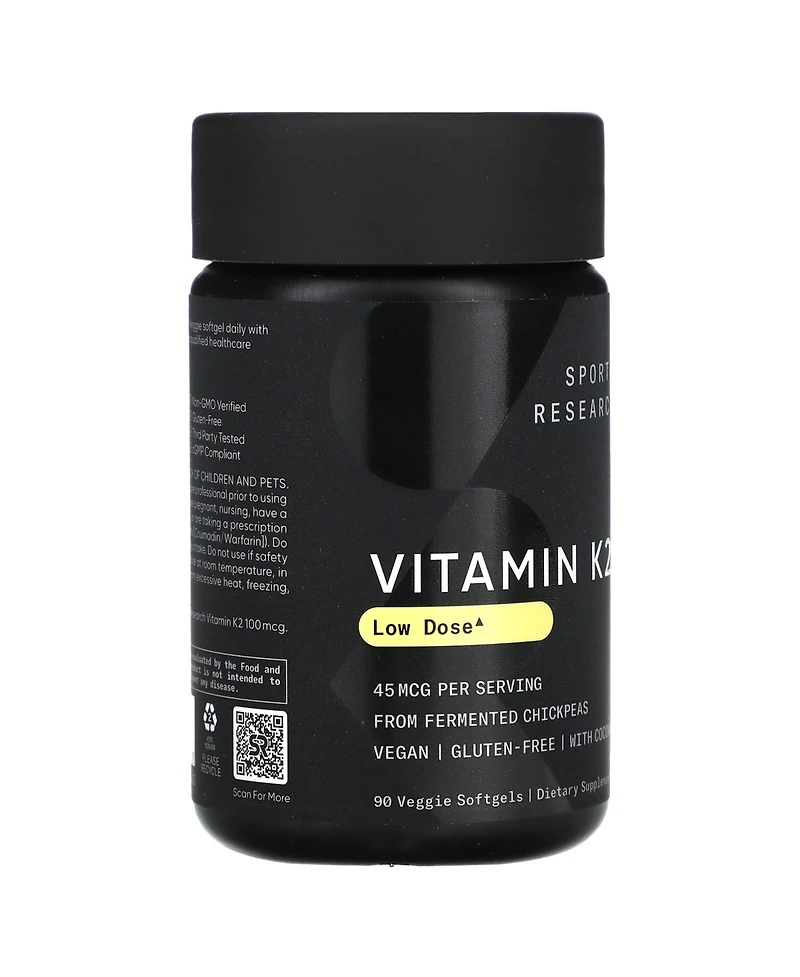 Sports Research Vitamin K2 Low Dose 45 mcg
