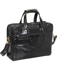 Mancini Men's Triple Compartment Briefcase
