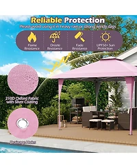 13 X 13 Ft Pop up Gazebo with Portable Carrying Bag 8 Stakes and 4 Wind Ropes