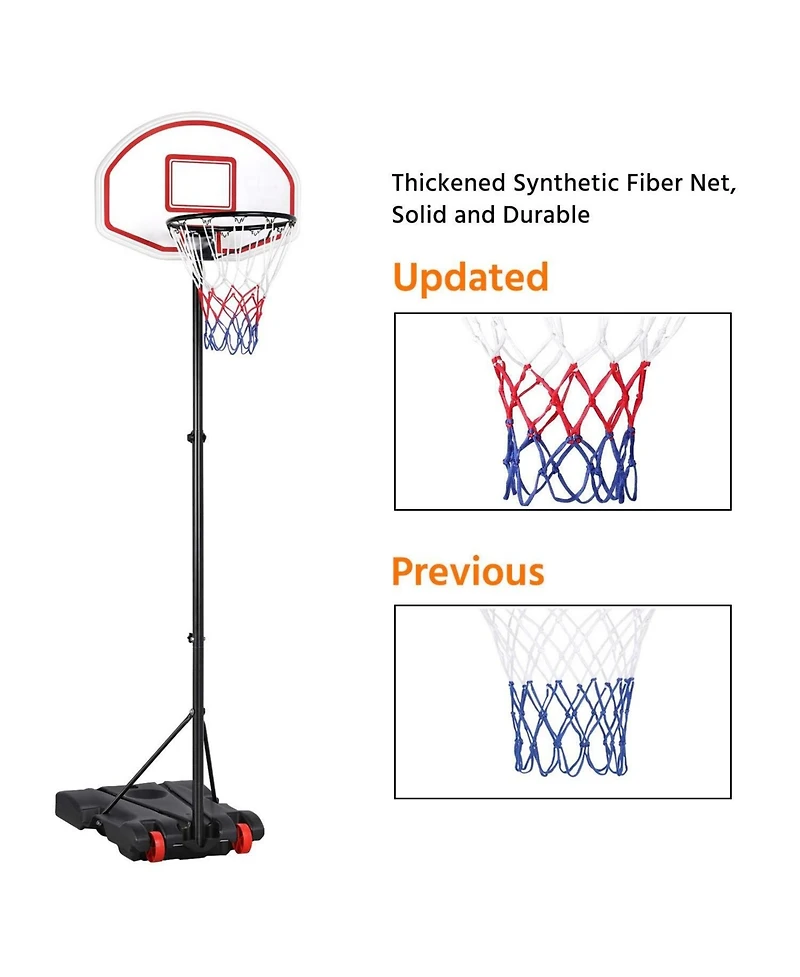 Adjustable Basketball Hoop System Stand with Wheels