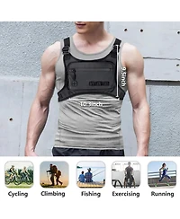 Running Chest Pack for Men Women: Outdoor Sports Lightweight Front Vest Bag