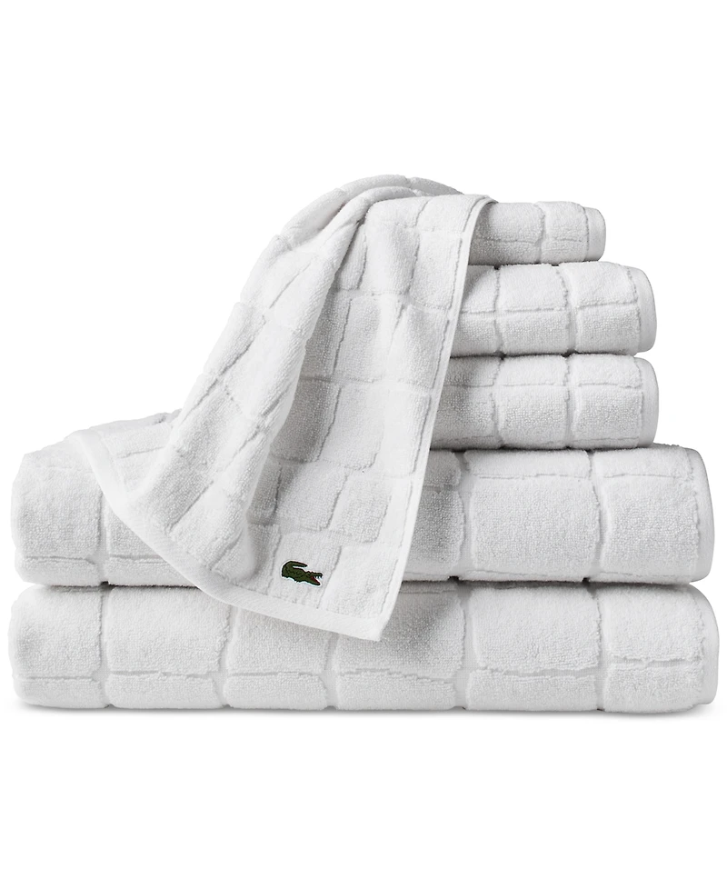 Lacoste Home Heritage Croc Scale Cotton Bath Towel, 30" x 56"