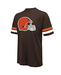Majestic Men's Shedeur Sanders Brown Cleveland Browns 2025 Nfl Draft Oversized T-Shirt