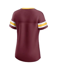 Fanatics Women's Maroon Minnesota Golden Gophers Iconic Athena Lace-Up T-Shirt