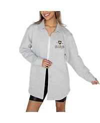 Gameday Couture Women's Ash Army Black Knights Foundation Full-Button Long Sleeve Overshirt
